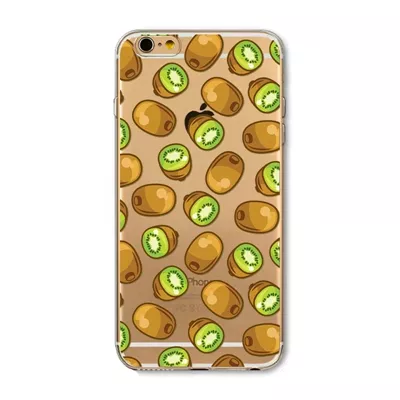 Transparente Kiwi H&uuml;lle iPhone 6 6s TPU Silikonh&uuml;lle Frucht transparente gr&uuml;ne Kiwis