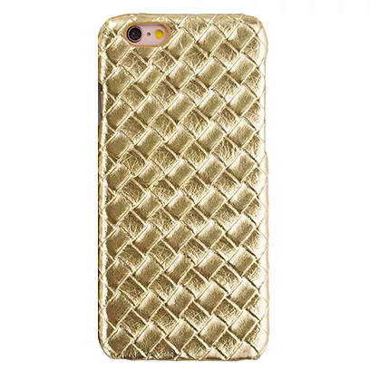 Luxus goldene Hartschale iPhone 6 6s gewebte 3D-Struktur Robuste Abdeckung