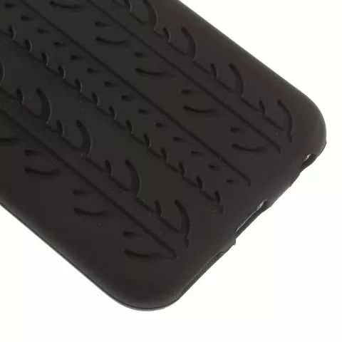 Schwarze Autoreifenabdeckung, Kompatibel mit iPhone 6 Plus, iPhone 6s Plus, Silikonh&uuml;lle mit Autospuren