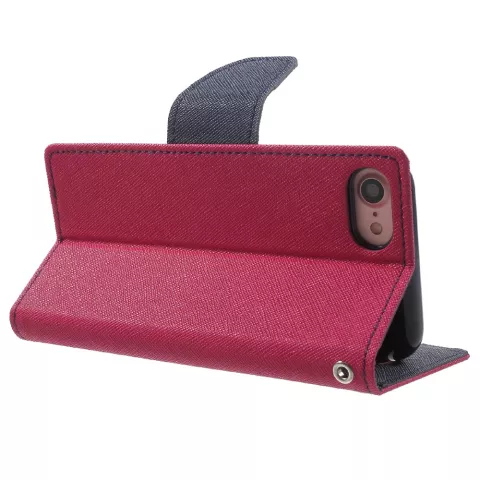 Leder-Brieftaschenh&uuml;lle Mercury Goospery Kompatibel mit iPhone 7 8 SE 2020 SE 2022 Original rosa
