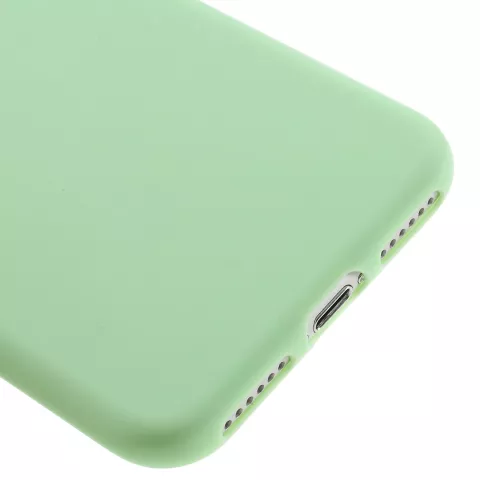 Feste gr&uuml;ne Silikonh&uuml;lle iPhone 7 8 Gr&uuml;ne Abdeckung Gr&uuml;ne H&uuml;lle