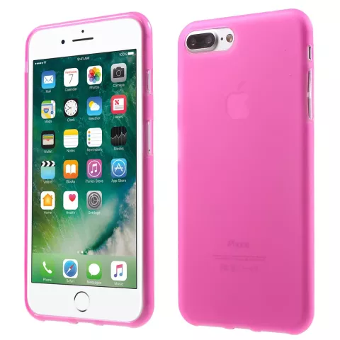 Feste rosa H&uuml;lle iPhone 7 Plus 8 Plus Rosa H&uuml;lle Silikonh&uuml;lle