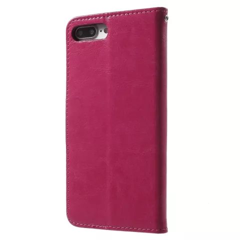 Rosa Brieftasche B&uuml;cherregalh&uuml;lle iPhone 7 Plus 8 Plus Brieftaschenetui Lederbezug