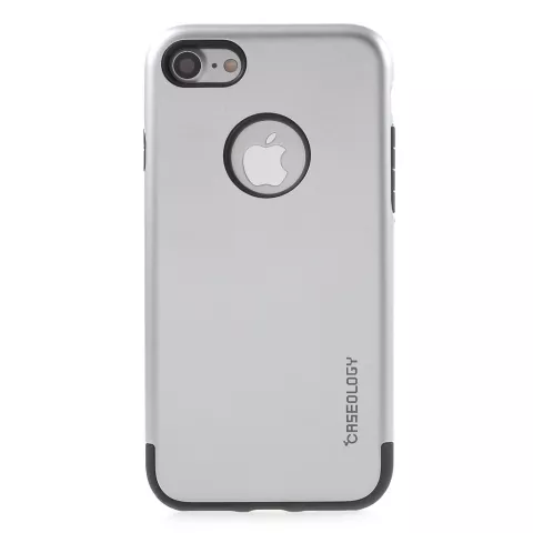 Caseology Silberh&uuml;lle iPhone 7 8 Silber TPU Silikonh&uuml;lle Schwarze Abdeckung