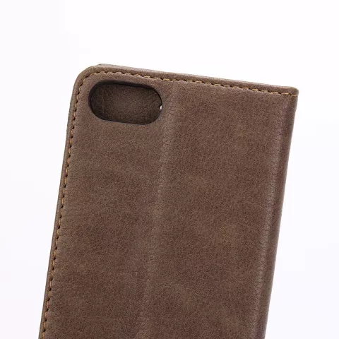Brown Book Brieftasche iPhone 7 8 SE 2020 SE 2022 Black Hard Case Brieftasche Leder - B&uuml;cherregal