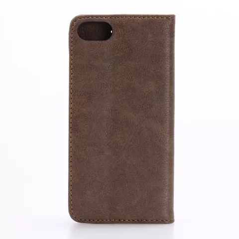 Brown Book Brieftasche iPhone 7 8 SE 2020 SE 2022 Black Hard Case Brieftasche Leder - B&uuml;cherregal