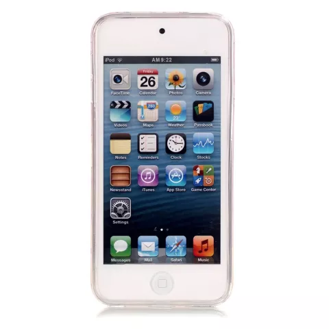 Transparente Schutzh&uuml;lle f&uuml;r iPod Touch 5 6 7 TPU-H&uuml;lle mit blauen Schmetterlingen