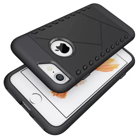 Schwarz sch&uuml;tzen TPU Hardcase Cover f&uuml;r iPhone 7 8 schwarz Schutzh&uuml;lle