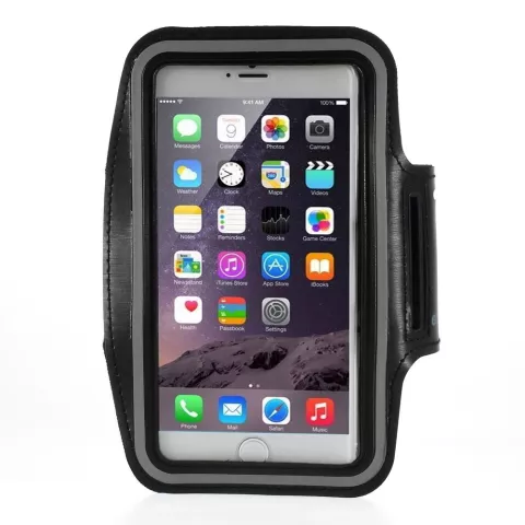 Running Belt iPhone Plus / Max / Gro&szlig;es Sportarmband f&uuml;r Handy / Handy - Schwarz