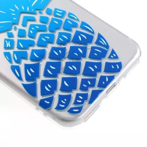 Blaue Ananas H&uuml;lle TPU iPhone 7 8 SE 2020 SE 2022 Klare H&uuml;lle Blau