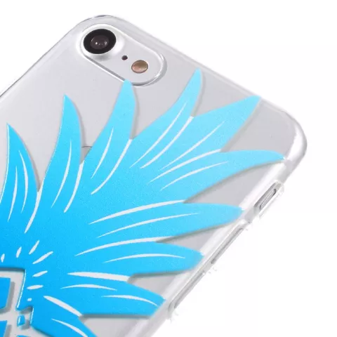 Blaue Ananas H&uuml;lle TPU iPhone 7 8 SE 2020 SE 2022 Klare H&uuml;lle Blau