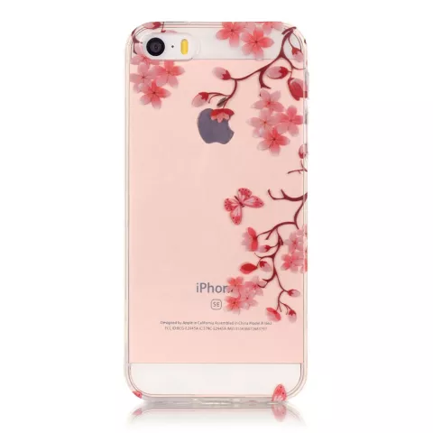 Bl&uuml;te TPU iPhone 5 5s SE 2016 H&uuml;lle - Klar - Blumenzweige - Blumen