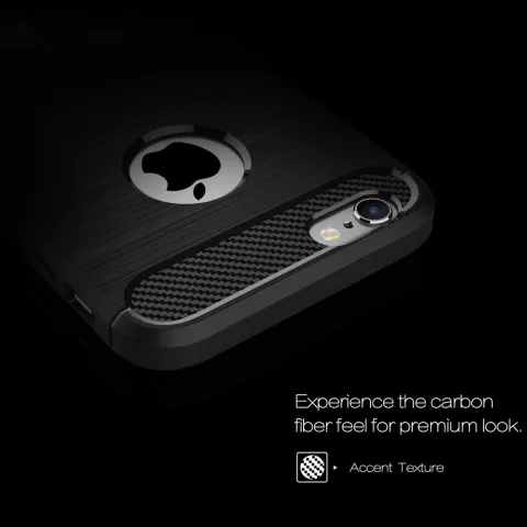 Carbon Armor Schutzh&uuml;lle f&uuml;r iPhone 6 6s TPU - Schwarz