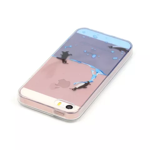 Transparente TPU Pinguin H&uuml;lle f&uuml;r das iPhone 5 5s und SE 2016