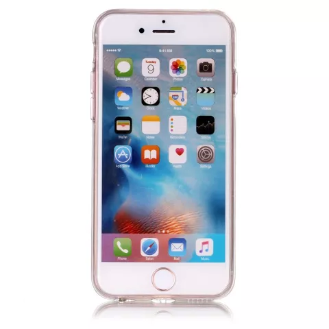 Marmoretui H&uuml;lle iPhone 6 6s Silikon - Marmor - Weiss