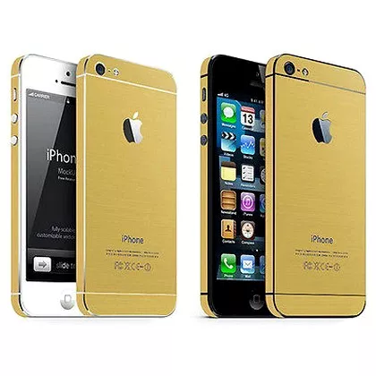 Autoaufkleber Gold iPhone 5 5s SE 2016 Dekor Gold Skin