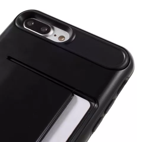 Schwarzer Kartenclip f&uuml;r das iPhone 7 Plus 8 Plus