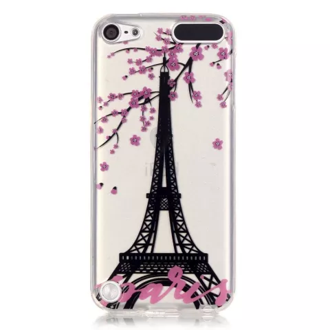 Paris rosa Bl&uuml;te transparent iPod Touch 5 6 7 TPU Silikonh&uuml;lle