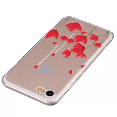 TPU Fall iPhone 7 8 SE 2020 SE 2022 Aufdruck Mohn Fall rote Blumen