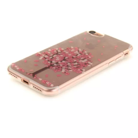 Klare rosa Bl&uuml;tenbaum iPhone 7 8 SE 2020 SE 2022 TPU H&uuml;lle