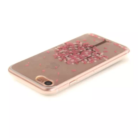 Klare rosa Bl&uuml;tenbaum iPhone 7 8 SE 2020 SE 2022 TPU H&uuml;lle