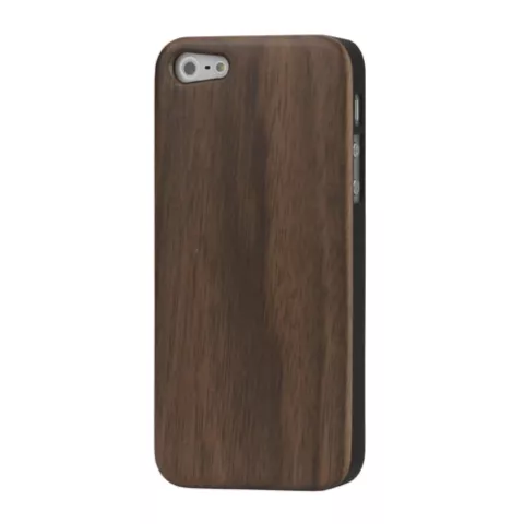 Walnuss Holzh&uuml;lle iPhone 5 / 5s und SE 2016 Hardcase - Holz - Holz