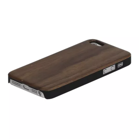 Walnuss Holzh&uuml;lle iPhone 5 / 5s und SE 2016 Hardcase - Holz - Holz