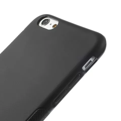 Schwarze TPU-H&uuml;lle iPhone 6 6s solide Silikonh&uuml;lle Schwarzer zus&auml;tzlicher Griff