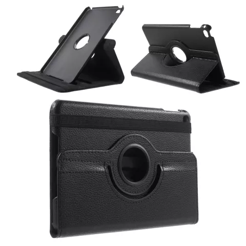 Schwarzes Leder iPad Mini 4 &amp; iPad Mini 5 (2019) drehbare H&uuml;lle