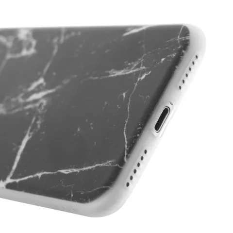 Marmor TPU H&uuml;lle iPhone 7 8 SE 2020 SE 2022 - Marmor - Schwarz