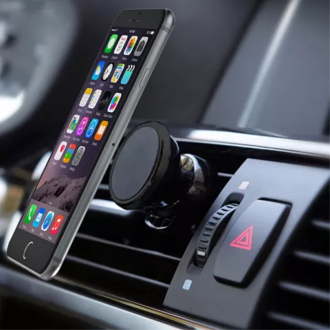 Universal Magnet Telefon Autohalter L&uuml;ftungsgitter - iPhone - Samsung - Schwarz