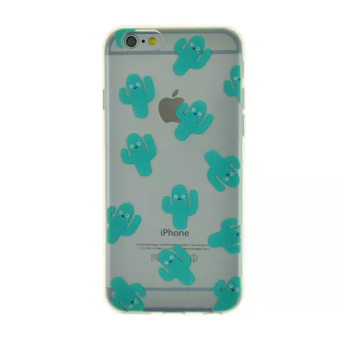 Happy Cactus Clear TPU H&uuml;lle f&uuml;r iPhone 6 6s Cover