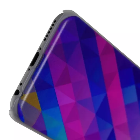 Blau lila Dreieck H&uuml;lle Hard Case iPhone 6 6s Abdeckung
