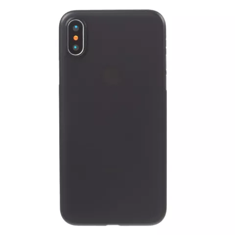 Schwarze H&uuml;lle iPhone X XS transparente TPU H&uuml;lle