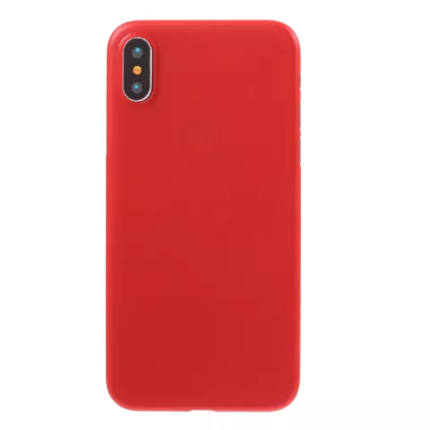 Rote iPhone X XS H&uuml;lle rote transparente TPU H&uuml;lle
