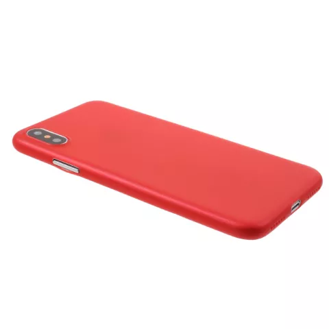 Rote iPhone X XS H&uuml;lle rote transparente TPU H&uuml;lle