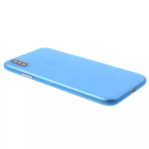 Blaue H&uuml;lle iPhone X XS TPU transparente H&uuml;lle