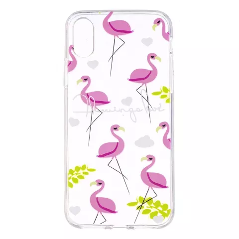 Klare rosa Flamingo iPhone X XS H&uuml;lle