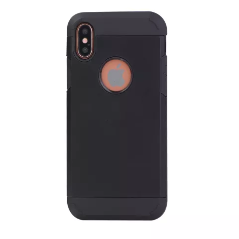 Stossfeste H&uuml;lle iPhone X XS H&uuml;lle Schutz schwarz robuste TPU