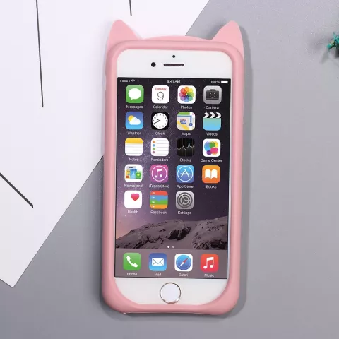Rosa Katze Schnurrhaare iPhone 6 6s Fall Abdeckung Fall K&auml;tzchen Ohren