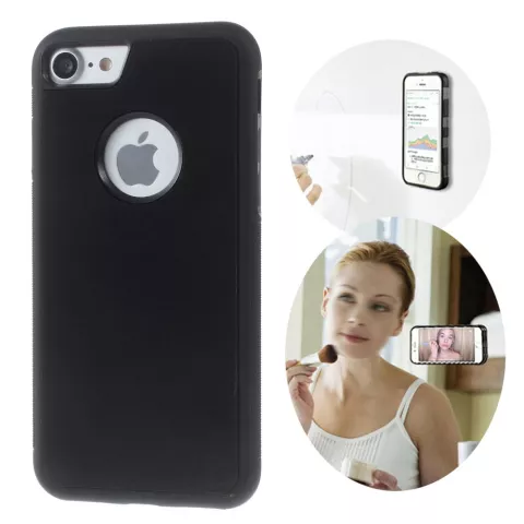 Anti-Schwerkraft-H&uuml;lle Selfie-Abdeckung schwarz iPhone 7 8 Abdeckung Nano-Beschichtung
