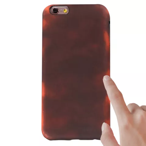 Thermofluoreszierende Farbwechsel TPU iPhone 6 6s H&uuml;lle rot
