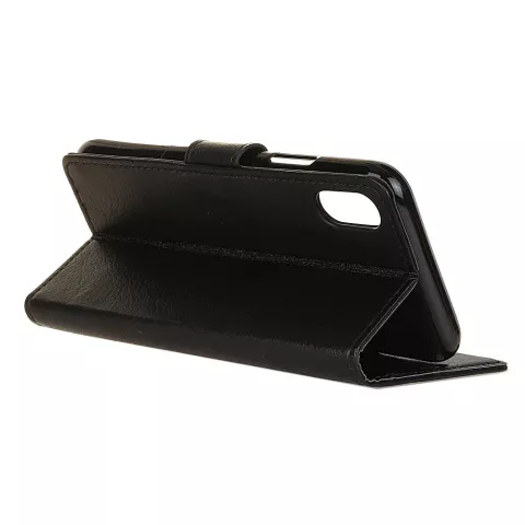 Brieftasche schwarz iPhone X XS Brieftasche &Auml;rmel Leder schwarz - B&uuml;cherregal