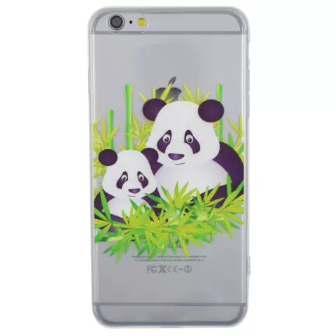 Klare Panda Bambus iPhone 6 Plus 6s Plus H&uuml;lle H&uuml;lle