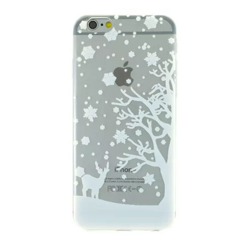 Weisse Winter Weihnachten Silikon iPhone 6 6s H&uuml;lle H&uuml;lle Abdeckung