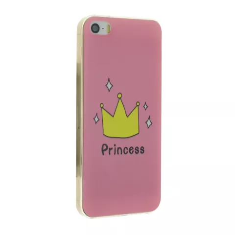 Rosa Amsterdam Prinzessin iPhone 5 5s SE 2016 TPU Abdeckung Fall Krone Abdeckung