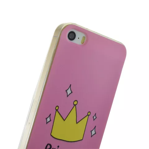 Rosa Amsterdam Prinzessin iPhone 5 5s SE 2016 TPU Abdeckung Fall Krone Abdeckung