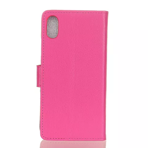 Rosa Brieftasche iPhone X XS H&uuml;lle B&uuml;cherregal Leder Brieftasche