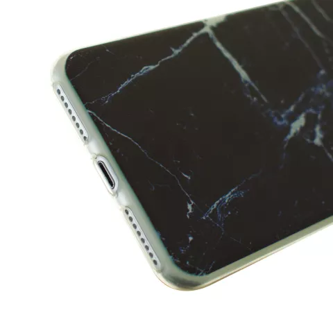 TPU-H&uuml;lle aus schwarzem Marmor f&uuml;r iPhone 7 Plus 8 Plus Marmorabdeckung