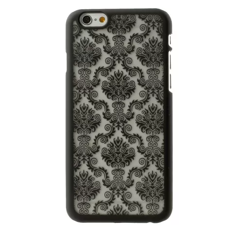 Schwarz Barock Abdeckung iPhone 6 6s Hardcase Fall Henna Damast Blume